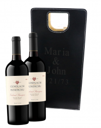 Double Folding Wine Bottles Leatherette Tote Bag with Carry Handles